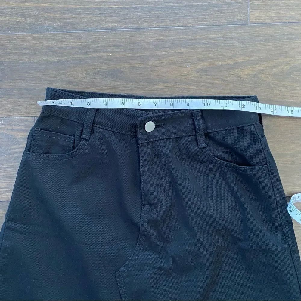 BLACK JEAN SKIRT - Picture 7 of 9